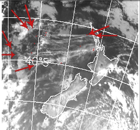 Satellite Image From May the 4th, 2010, Shows That Massive Chemtrails, Likely Destined For the Top Of The North Island, Were Sprayed To The West Of New Zealand